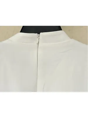 Tuckernuck Women's White Feather Cuff Shift Ellie Mini Dress 2XL Wedding Bridal thumbnail 7