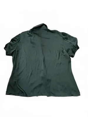 Quince Dark Green Silk Blend Button-Up Blouse XL thumbnail 3