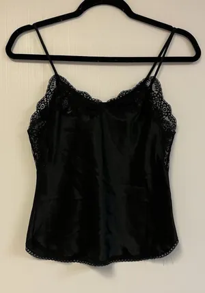 Vintage Gold Label Victoria’s Secret Lace Cami Y2K Goth Whimsigoth Made In‎ USA thumbnail 1