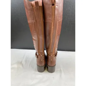 Mark Fisher Women's Brown Leather Tall Boots/Shoes Heel 2" Size 5.5 SKU 4728 thumbnail 4