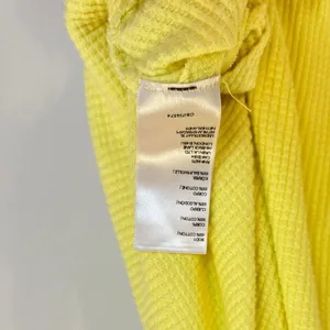 FREE PEOPLE Microphone Drop-Shoulder Cotton Thermal Top in Lemon Grass X-Small thumbnail 7