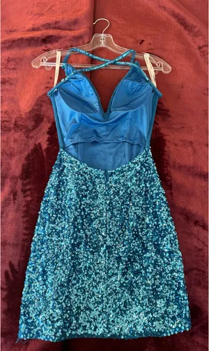 Amarra homecoming dress Blue Size 00 thumbnail 2