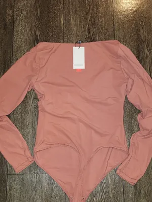 NWT Popilush Long Sleeve Cloudsense Bodysuit One Piece Outfit Top Rose Pink L thumbnail 9