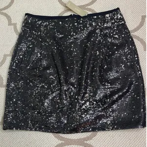 J. Crew sequin classic mini pleated front pockets skirt, size 4, 28623,MSRP $138 thumbnail 1