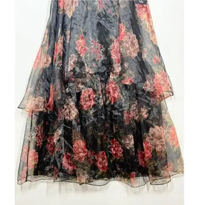 Lulus Truly Extraordinary Dress Women's Small Black Floral Organza Strapless NWT thumbnail 8