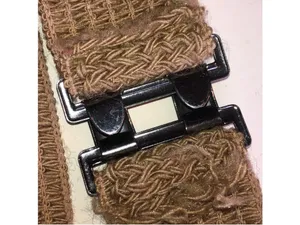 Vintage Woven Tan Belt with Dark Metal Buckle thumbnail 7