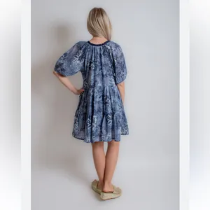 Love Kyla‎ Jada Chambray Navy Dress Size Small thumbnail 2