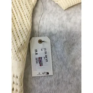 Billabong‎ Cool Down Sweater Cream White Pointelle Knit Button Up Top Large NEW thumbnail 5