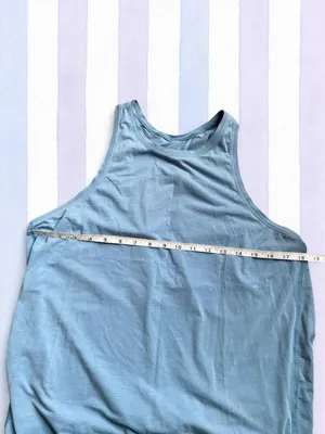 Lululemon Light Blue Gray Knot-Front Racerback Tank Top size small thumbnail 5