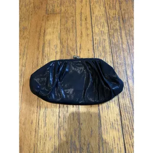 Jessica Mcclintock Black Clutch With Kisslock Clasp Guc thumbnail 2