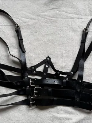 Black Faux Leather Corset Belt with Buckle Straps - Women thumbnail 3