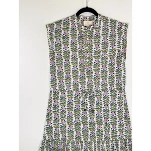 Perry Walker Womens Dress Green Floral Mini Cap Sleeve A Line Boho 1 US Small thumbnail 5