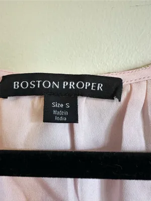 Boston Proper Ruffled Maxi Dress With Lurex Fabric Pink Womens Small thumbnail 6