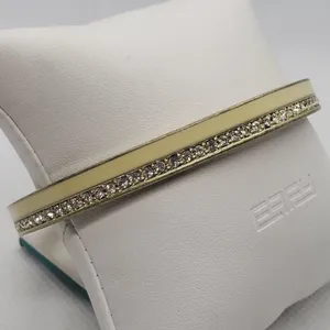 Lia Sophia Cream Rhinestone Bangle Bracelet thumbnail 2
