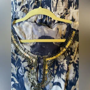 Alfani Semi sheer blouse with bling, evening summer shirt, dress shirt thumbnail 5