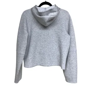 Lululemon Airwrap Modal Pullover Hoodie Heathered Core‎ Ultra Light Grey Size 6 thumbnail 3
