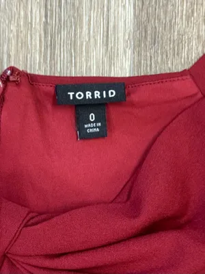 Torrid Red Bodycon Twist Front Dress Women’s Large (0) thumbnail 3
