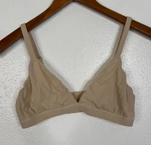SKIMS Fits Everybody Triangle Bralette Ochre Tan Nude Wireless Bra Medium thumbnail 1