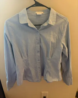 Blue Striped Button thumbnail 1