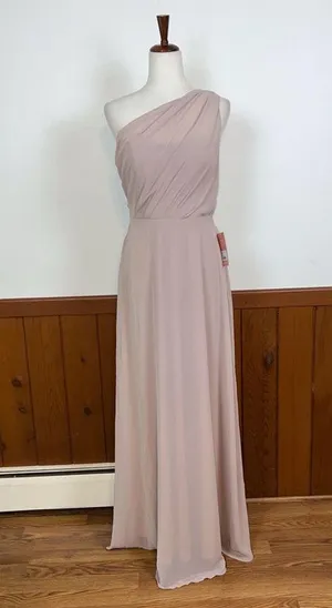 Birdy Grey Beautiful New Kira Taupe Chiffon Gown! thumbnail 2