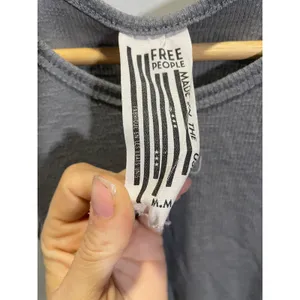 Free People‎ Tank Top Womens Medium Gray Ribbed Racerback Casual We The Free thumbnail 3