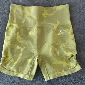 Gymshark Camo Olive Women's Athletic Shorts thumbnail 1