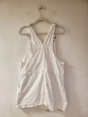 We The Free Edie Denim Skirtall in White Large thumbnail 3