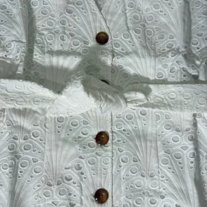 Andie The Navarino Dress Button Front Eyelet‎ White size Small NWT thumbnail 6