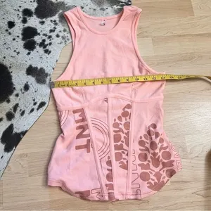 FREE PEOPLE MOVEMENT‎ Peach Printed Headstart Corset Tank Top Size S NWOT thumbnail 3
