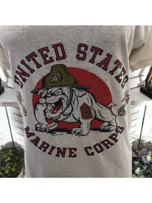 Vintage 90s US Marine Corps Bulldog Graphic Shirt Small thumbnail 7
