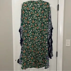 Green Floral Kimono with Paisley Accents thumbnail 6