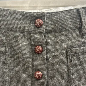 VTG Y2K American Eagle Green Tweed Wool-Blend Low-Rise Mini‎ Skirt Preppy Medium thumbnail 5