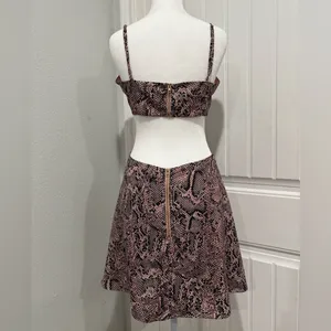 Superdown Blush Pink Snake Print Dress Size L thumbnail 2
