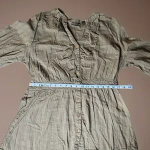 JW Woman Olive Green Ruffled Blouse thumbnail 5