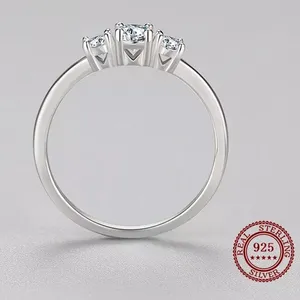 Sterling Silver SIZE 8 925  Sparkling Zircon Stackable Ring thumbnail 4