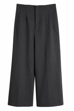 Zara Women’s Wide Leg Black Trouser Pants. Size: Medium thumbnail 1