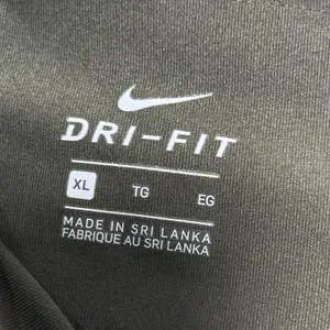Nike Dri-FIT Olive Green Mesh Panel Crop‎ Leggings Womens XL Activewear thumbnail 3