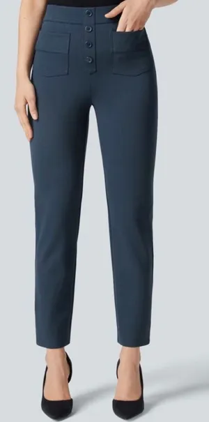 Brand New Halara Flex™ High Waisted Pockets Ankle Length Work Pants XS thumbnail 1
