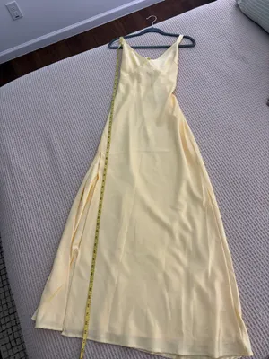 Show Me Your Mumu Anderson Maxi Dress Pale Yellow Luxe Satin thumbnail 6