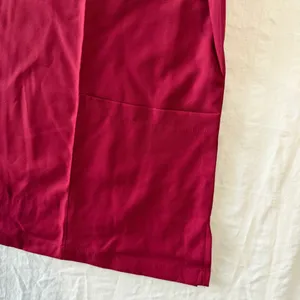 Women's Maroon Two Piece Scrub Set Size XL #260643 Red thumbnail 5