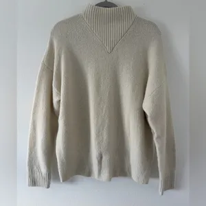 Madewell Neutral Clean Chic Minimalistic Dillon Mock Neck Pullover Sweater large thumbnail 8