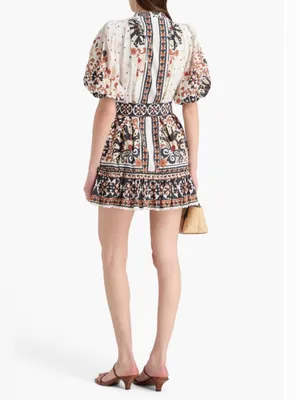 Farm Rio Boho floral-print cotton-blend long sleeves mini dress Size XSMALL thumbnail 2
