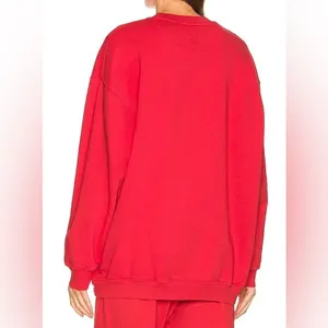 Anine Bing Sport Tyler Oversized Sweatshirt - Red - NWT thumbnail 3