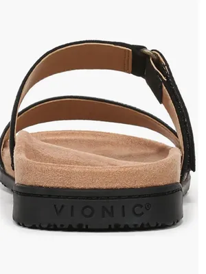 NEW $125 Vionic Elaine Slide Sandal 6.5 M, BLACK Slip On Comfort thumbnail 5