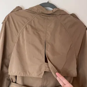 Belted Double Breasted Short Trench Coat Jacket Classic Camel Beige thumbnail 8