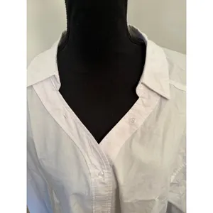Revolve House of Harlow 1960 White Asymmetric Twist Front Button Down Shirt thumbnail 5