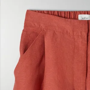 Aritzia Wilfred Fable‎ High-Rise Pleated Linen Mini Shorts Moroccan Spice Size 2 thumbnail 6
