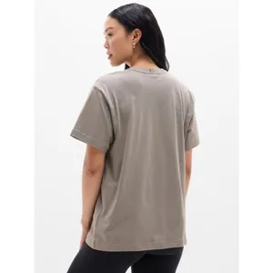 New Athleta M True Cotton Short Sleeve Tee Mortar Mushroom Medium thumbnail 3