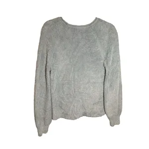 Abercrombie &‎ Fitch Soft Collection Periwinkle blue fuzzy super soft sweater sz thumbnail 4