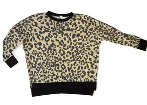 Honeyme Leopard Print Crewneck Sweatshirt Women’s Large thumbnail 1